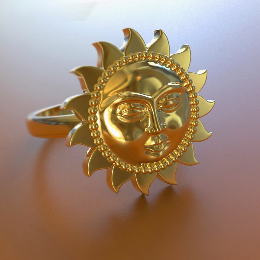 Кольцо с солнцем