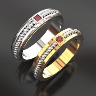 Обручальные кольца с камнями